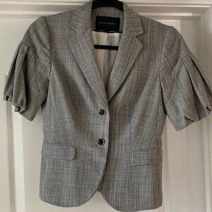 Banana Republic Gray Short-Sleeve Blazer